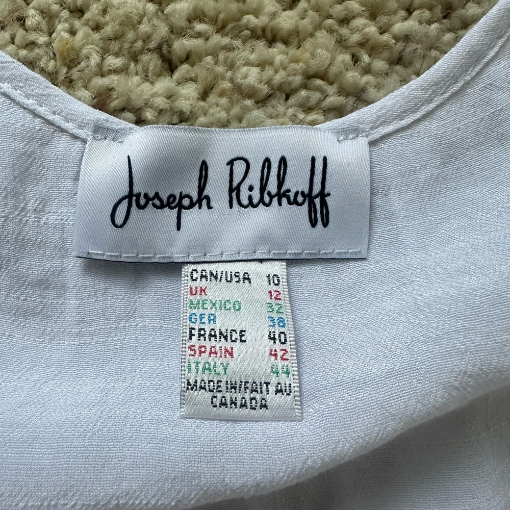 Joseph Ribkoff White Layered Ruffle Blouse - Picture 2 of 5